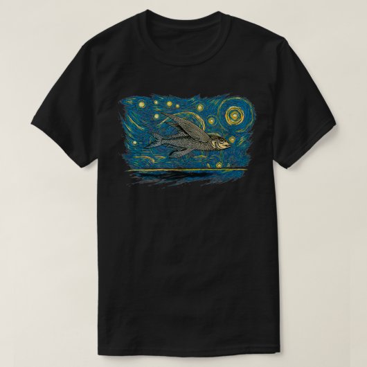 Retro Vintager Fliegenfisch T-Shirt (Design vorne)