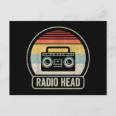 Retro-Vintager Funkkopf Feiertagspostkarte (Vorderseite)