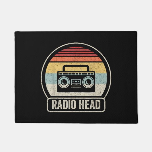 Retro-Vintager Funkkopf Fußmatte (Vorderseite)