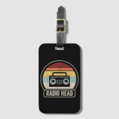Retro-Vintager Funkkopf Gepäckanhänger (Vorderseite Vertikal)