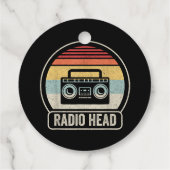 Retro-Vintager Funkkopf Geschenkanhänger (Rückseite)