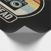Retro-Vintager Funkkopf Geschenkpapier (Ecke)