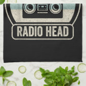 Retro-Vintager Funkkopf Geschirrtuch (Gefaltet)