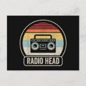 Retro-Vintager Funkkopf Postkarte (Vorderseite)
