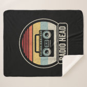 Retro-Vintager Funkkopf Sherpadecke (Vorderseite (Horizontal))
