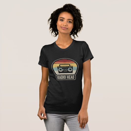 Retro-Vintager Funkkopf T-Shirt (Vorne ganz)