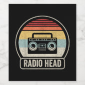 Retro-Vintager Funkkopf Weinetikett (Einzelnes Label)