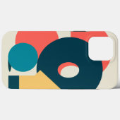 Retro Vintager geometrischer Risograph, Risoprint Case-Mate iPhone Hülle (Rückseite (Horizontal))