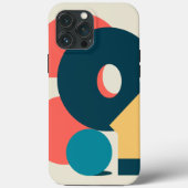 Retro Vintager geometrischer Risograph, Risoprint Case-Mate iPhone Hülle (Rückseite)