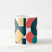 Retro Vintager geometrischer Risograph, Risoprint Kaffeetasse (Mittel)
