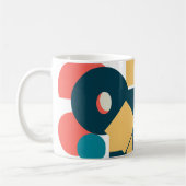 Retro Vintager geometrischer Risograph, Risoprint Kaffeetasse (Links)