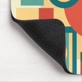 Retro Vintager geometrischer Risograph, Risoprint Mousepad (Ecke)