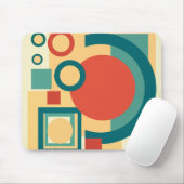 Retro Vintager geometrischer Risograph, Risoprint Mousepad (Mit Mouse)
