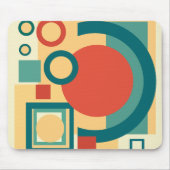Retro Vintager geometrischer Risograph, Risoprint Mousepad (Vorne)