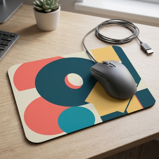 Retro Vintager geometrischer Risograph, Risoprint Mousepad