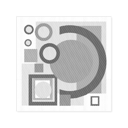 Retro Vintager geometrischer Risograph, Risoprint Permastempel (Design)