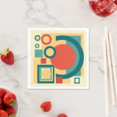 Retro Vintager geometrischer Risograph, Risoprint Serviette (Beispiel)