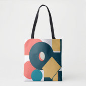 Retro Vintager geometrischer Risograph, Risoprint Tasche (Vorderseite)