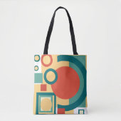 Retro Vintager geometrischer Risograph, Risoprint Tasche (Vorderseite)