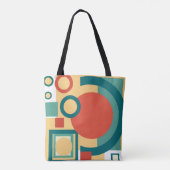 Retro Vintager geometrischer Risograph, Risoprint Tasche (Rückseite)