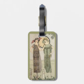 Retro Vintager Gepäckanhänger (Rückseite vertikal)