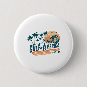 Retro Vintager Golf of US America 2025 American Fl Button