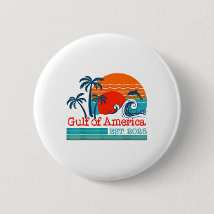 Retro Vintager Golf of US America 2025 American Fl Button
