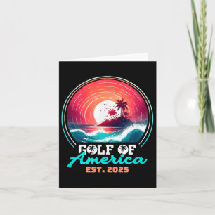 Retro Vintager Golf of US America 2025 American Fl Karte