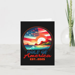 Retro Vintager Golf of US America 2025 American Fl Karte