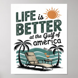 Retro Vintager Golf of US America 2025 American Fl Poster