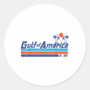 Retro Vintager Golf of US America 2025 American Fl Runder Aufkleber