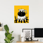 Retro-Vintager Gottesdienst-Kaffee, lustiger Wortk Poster (Heimbüro)
