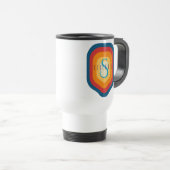 Retro Vintager Individuelle Name Initial Personali Reisebecher (VorderseiteRechts)