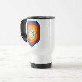 Retro Vintager Individuelle Name Initial Personali Reisebecher (Vorderseite Links)