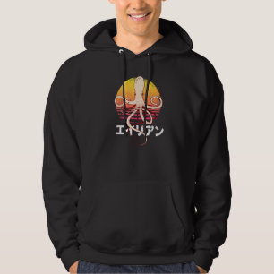 Retro Vintager japanischer Oktopus Release des Kra Hoodie