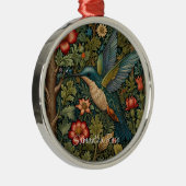 Retro Vintager Jugendstil-Kolibri Ornament Aus Metall (Rechts)