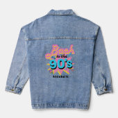 Retro-Vintager Junggeselinnen-Abschied bis 90 Jeansjacke (Rückseite)
