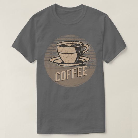 Retro-Vintager Kaffee T-Shirt (Design vorne)