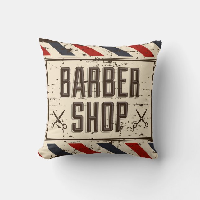 Retro Vintager klassischer Friseursalon Kissen (Vorderseite)