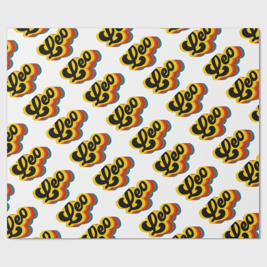 Retro Vintager Löwe Geschenkpapier (Flach)