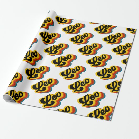 Retro Vintager Löwe Geschenkpapier (Ungerollt)