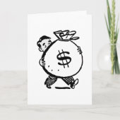 Retro Vintager Mann mit Geldbeutel Karte (Vorderseite)