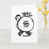 Retro Vintager Mann mit Geldbeutel Karte (Gelbe Blume)