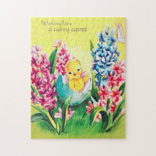 Retro-Vintager Osterküken Puzzle