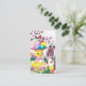 Retro Vintager Ostersonniger Kick Gruß Visitenkarte (Stehend Vorderseite)