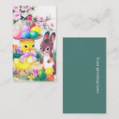 Retro Vintager Ostersonniger Kick Gruß Visitenkarte (Vorne/Hinten)