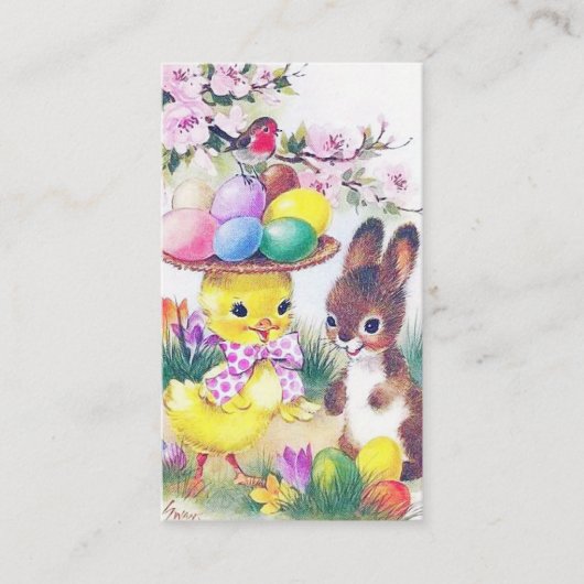 Retro Vintager Ostersonniger Kick Gruß Visitenkarte (Vorderseite)