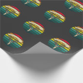 Retro Vintager Paraglider Skydider Parachute Sport Geschenkpapier (Ecke)