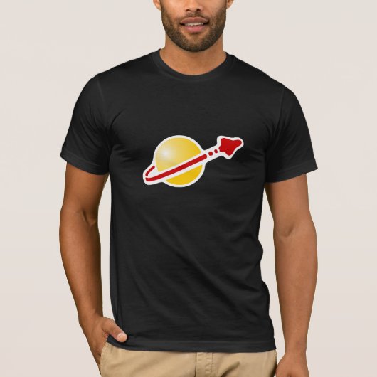 Retro Vintager Raum-Logo-T - Shirt (Vorderseite)