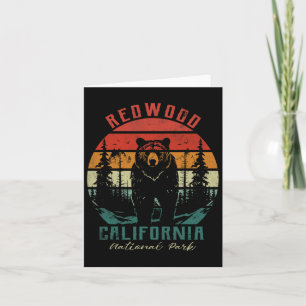 Retro Vintager Redwood-Nationalpark für Kinder Hik Karte